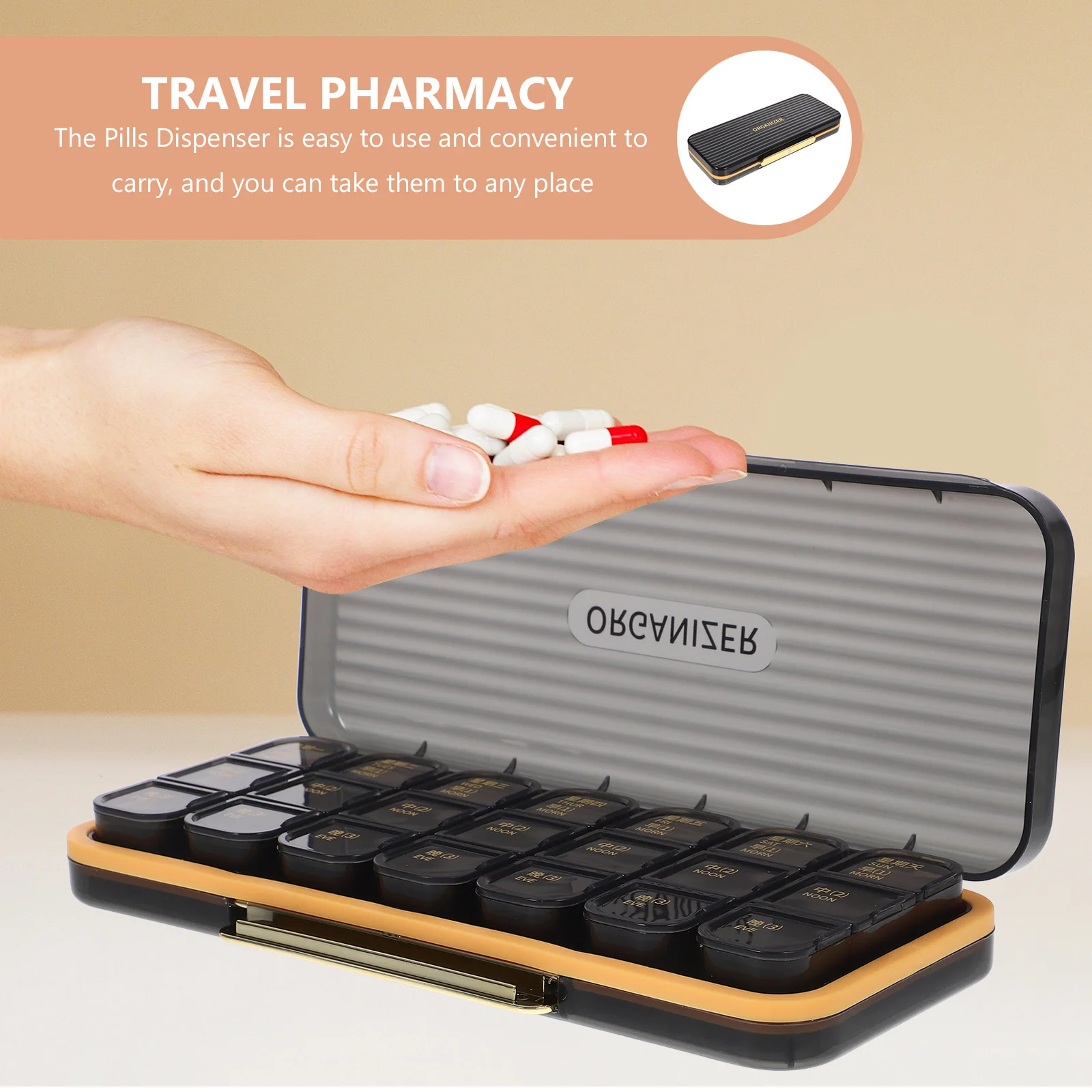 Органайзер для таблеток большой емкости, многоразовая коробка для хранения лекарств, портативный дорожный футляр, многосеточный ежедневный держатель, водонепроницаемый
Органайзер для таблеток большой емкости, многоразовая коробка для хранения лекарств, портативный дорожный футляр, многосеточный ежедневный держатель, водонепроницаемый