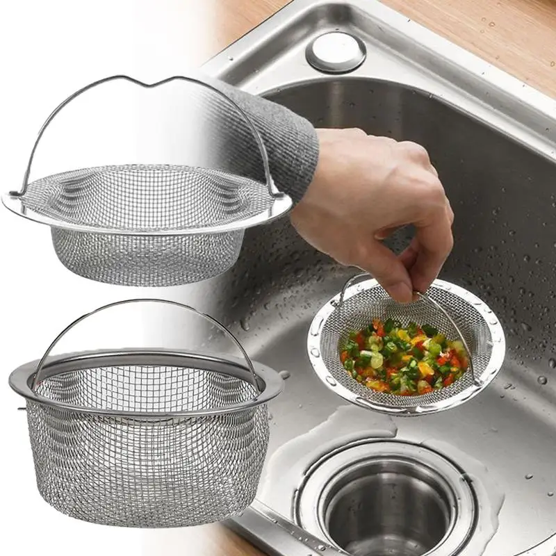 1/2pcs Stainless Steel Kitchen Sink Filter Kitchen Garbage Food Residue Dishsink Filter With Handle Metal Sink Strainer
1/2pcs Stainless Steel Kitchen Sink Filter Kitchen Garbage Food Residue Dishsink Filter With Handle Metal Sink Strainer