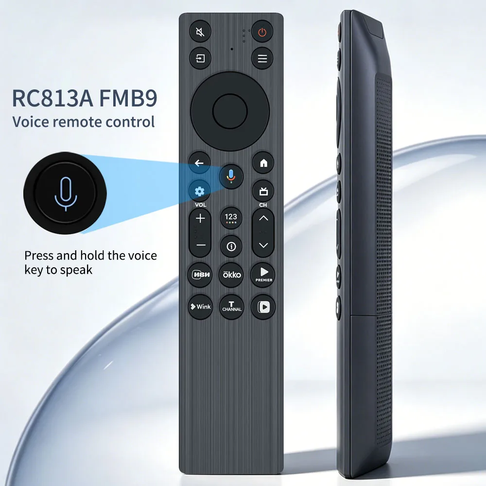 RC813A FMB9 Voice Remote Control Replacement for TCL C755/QM6K/QM7K Series 4K Smart TV
RC813A FMB9 Voice Remote Control Replacement for TCL C755/QM6K/QM7K Series 4K Smart TV
