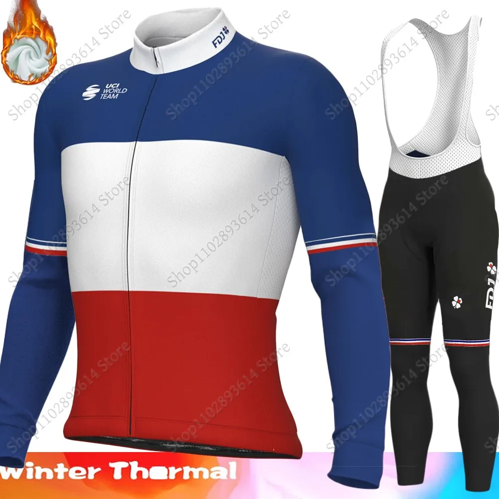 Winter FDJ France Team 2025 Cycling Jersey Set Men Clothing Suit Thermal fleece Long Sleeve MTB Bike Road Pants Bib Maillot
Winter FDJ France Team 2025 Cycling Jersey Set Men Clothing Suit Thermal fleece Long Sleeve MTB Bike Road Pants Bib Maillot