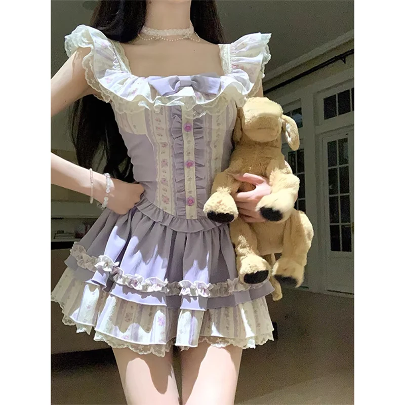 Y2K 2 Piece Sets Women Outfit Japanese Kawaii Cropped Bow Lace Tops Lolita Cute Ruffles Mini Skirt Summer Fashion Party Suits
Y2K 2 Piece Sets Women Outfit Japanese Kawaii Cropped Bow Lace Tops Lolita Cute Ruffles Mini Skirt Summer Fashion Party Suits