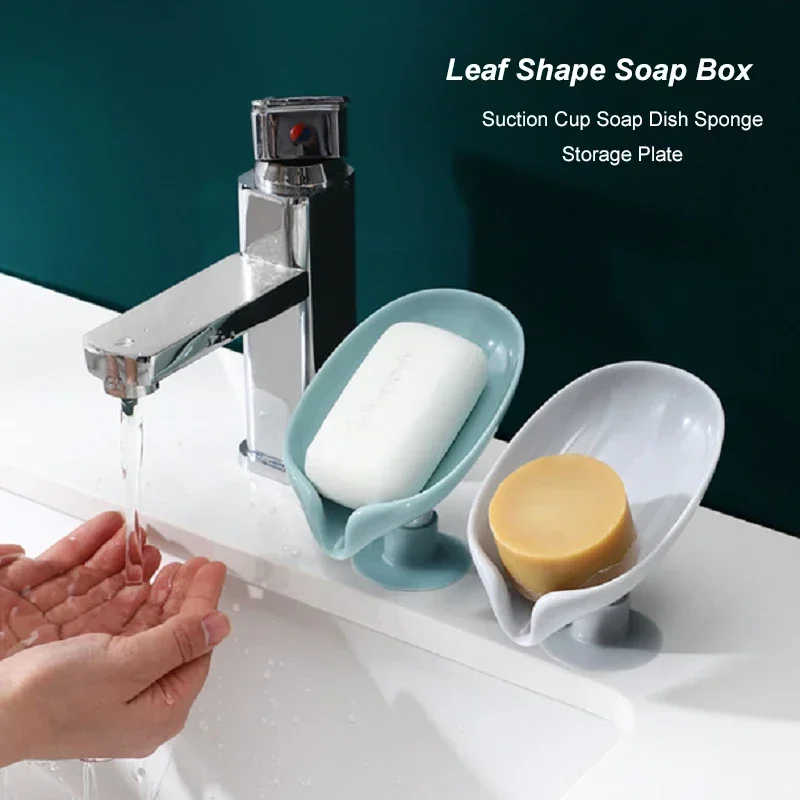 Leaf Shape Soap Box Drain Soap Holder Bathroom Accessories Suction Cup Soap Dish Sponge Storage Plate Tray Bathroom Supplies
Leaf Shape Soap Box Drain Soap Holder Bathroom Accessories Suction Cup Soap Dish Sponge Storage Plate Tray Bathroom Supplies