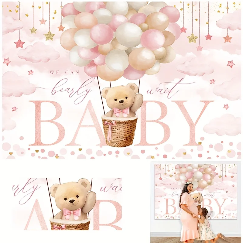 LS Photography Background Baby Shower Girl Birthday Party Children Portrait Photo Background Bear Balloon Decoration Props
LS Photography Background Baby Shower Girl Birthday Party Children Portrait Photo Background Bear Balloon Decoration Props