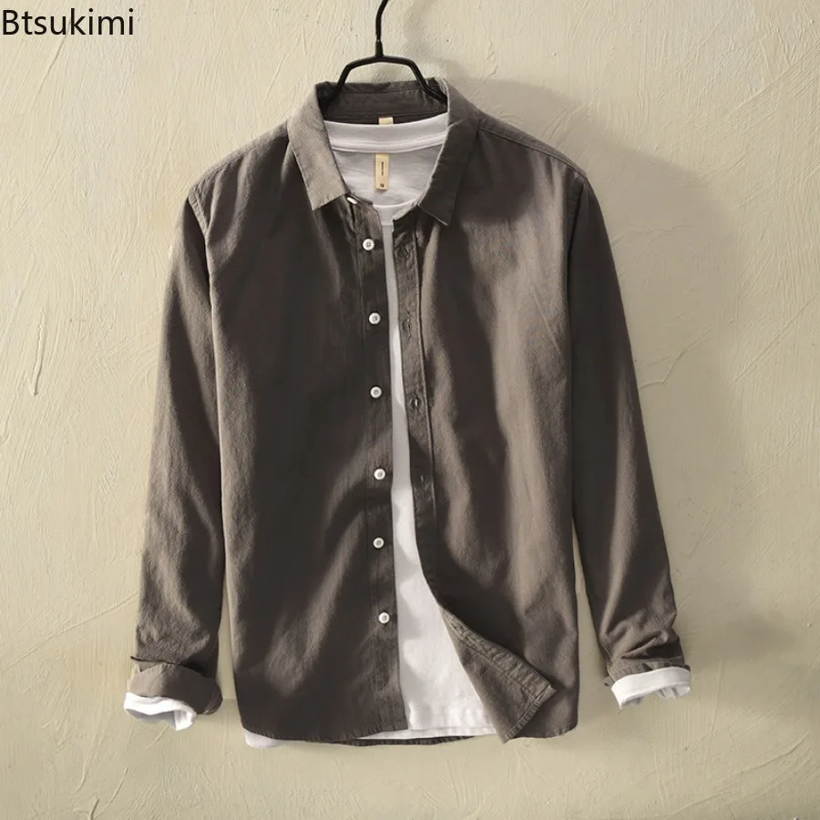 2024 Spring Men's 100% Cotton Long Sleeve Shirts Fashion Simple Solid Casual Shirt Coats Men Loose Daily Vintage All-match Tops
2024 Spring Men's 100% Cotton Long Sleeve Shirts Fashion Simple Solid Casual Shirt Coats Men Loose Daily Vintage All-match Tops