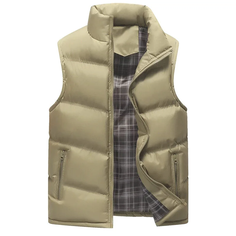 2025 Autumn Winter New Men's Down Cotton Vest Casual Stand-Up Collar Sleeveless Thicken Parkas Fashion Zipper Out Wear Waistcoat
2025 Autumn Winter New Men's Down Cotton Vest Casual Stand-Up Collar Sleeveless Thicken Parkas Fashion Zipper Out Wear Waistcoat