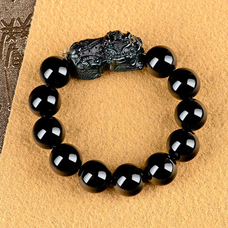 Natural Black Jade Pixiu Hand String Men's Bracelet Atmosphere High-end Women's Gifts Jadeite Jewelry Wholesale Drop Shipping
Natural Black Jade Pixiu Hand String Men's Bracelet Atmosphere High-end Women's Gifts Jadeite Jewelry Wholesale Drop Shipping