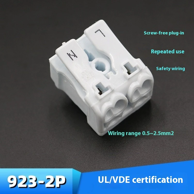 50Psc 923-2 quick connect terminal, screw free plug-in terminal, LED two position press type terminal block
50Psc 923-2 quick connect terminal, screw free plug-in terminal, LED two position press type terminal block