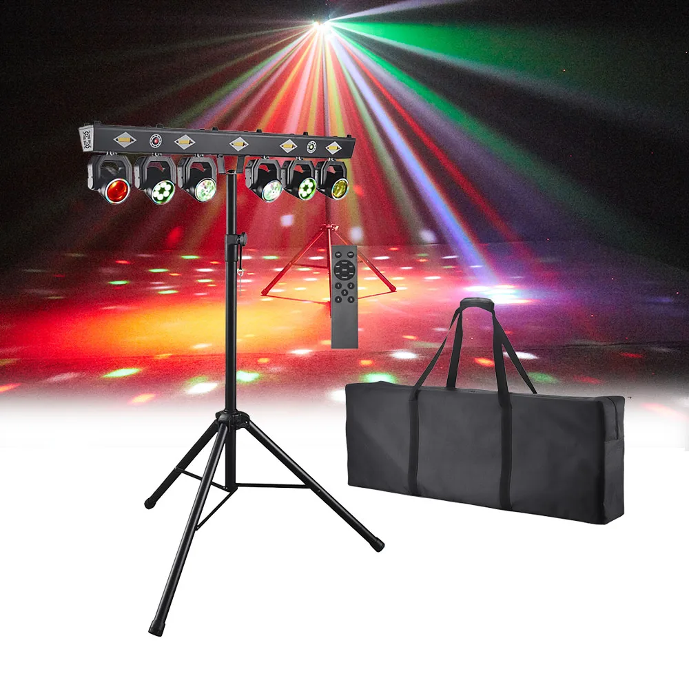 6-Head DJ Lights 120W LED Beam Wash Moving Head Stage Light Remote DMX512 Sound Control Nightclub Party For Disco Show Bar Home
6-Head DJ Lights 120W LED Beam Wash Moving Head Stage Light Remote DMX512 Sound Control Nightclub Party For Disco Show Bar Home