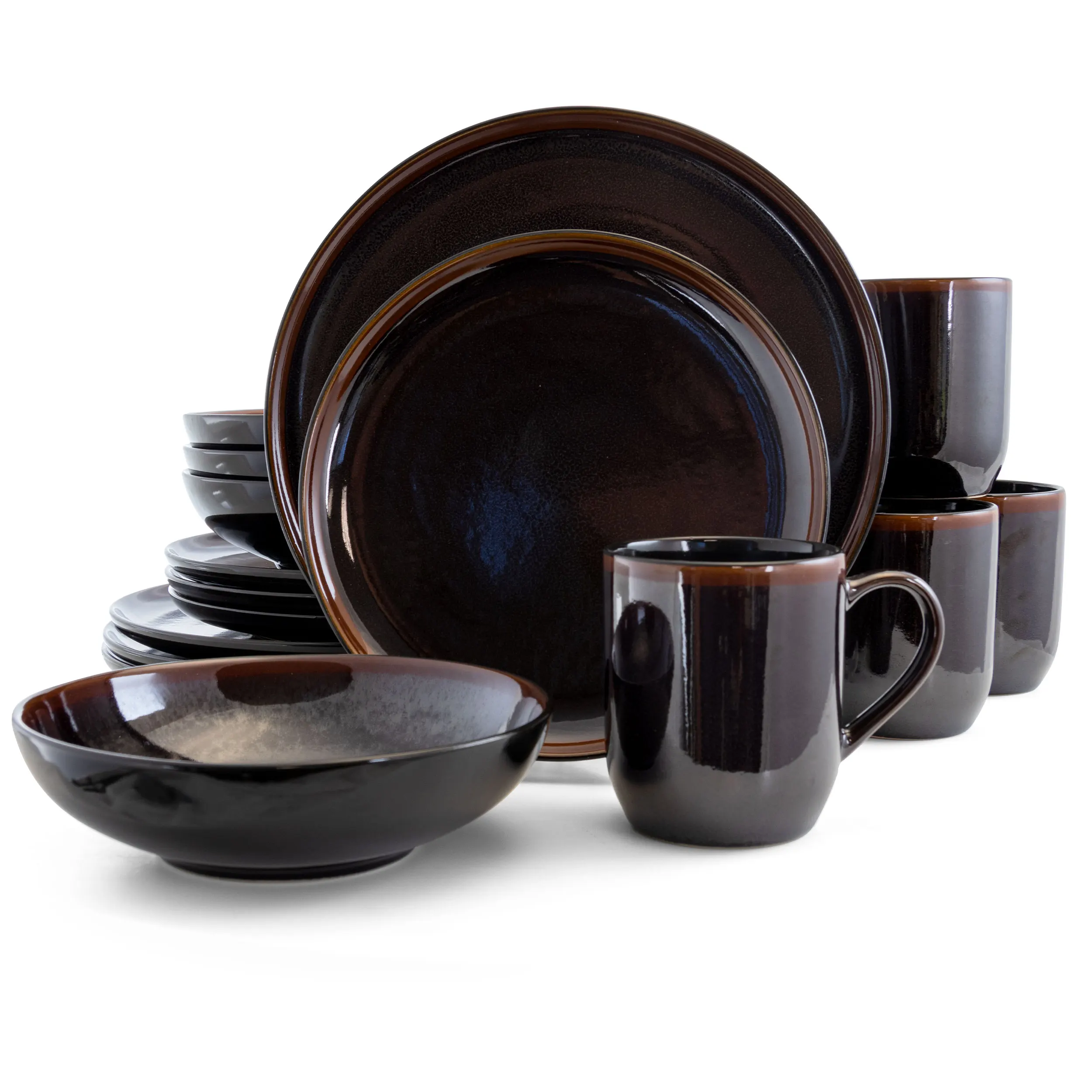 Midnight Beach 16-Piece Metallic Black Dinnerware Set
Midnight Beach 16-Piece Metallic Black Dinnerware Set