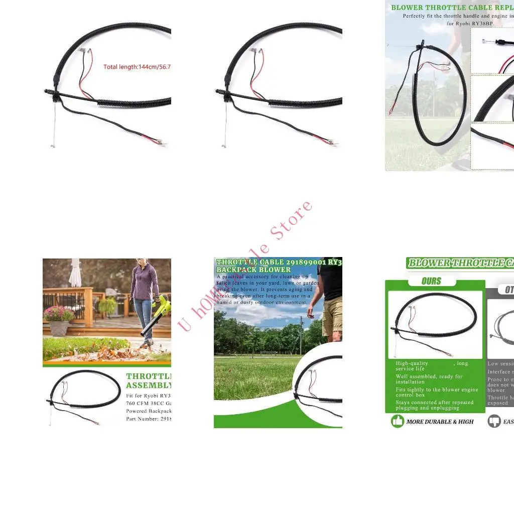 63HF Simple Throttle Cable Starter Rope Pull Cord For RY38BP 38CC Gas Backpack Blowers Plastic And Steel Construction 291899001
63HF Simple Throttle Cable Starter Rope Pull Cord For RY38BP 38CC Gas Backpack Blowers Plastic And Steel Construction 291899001