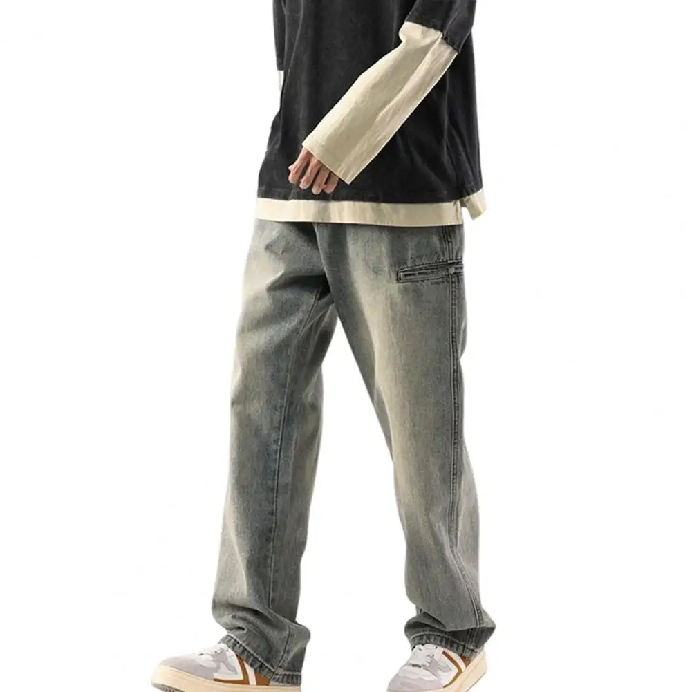 New in Denim Pants Solid Color Wide Leg Straight Mid Waist Pockets Bottoms Loose Fit Zipper Jeans Men Clothes
New in Denim Pants Solid Color Wide Leg Straight Mid Waist Pockets Bottoms Loose Fit Zipper Jeans Men Clothes