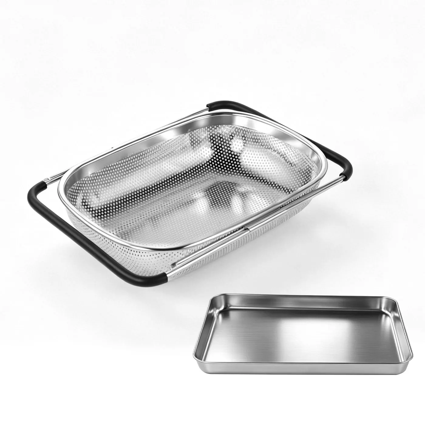 tastyWay Stainless Steel Retractable Drain Rack, Rubber Handles, Oval Strainer Basket, Sink, Vegetable Drain Rack, Household Sto
tastyWay Stainless Steel Retractable Drain Rack, Rubber Handles, Oval Strainer Basket, Sink, Vegetable Drain Rack, Household Sto