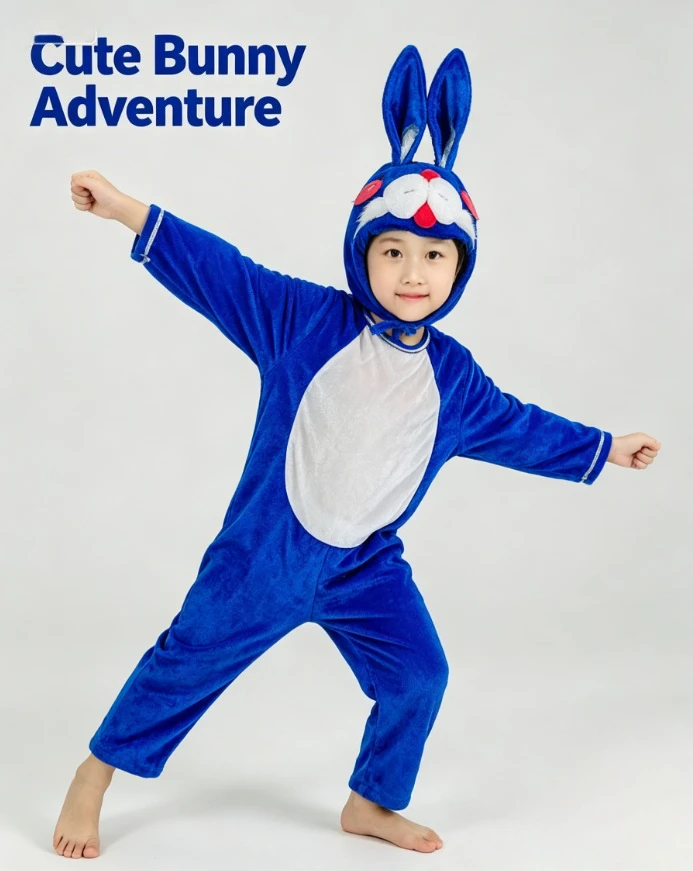 Blue Grey Children's Animal Fluffy Cute Rabbit Outfit Soft Skin-friendly Fabric for School Performance Carnival Role Play Dress
Blue Grey Children's Animal Fluffy Cute Rabbit Outfit Soft Skin-friendly Fabric for School Performance Carnival Role Play Dress