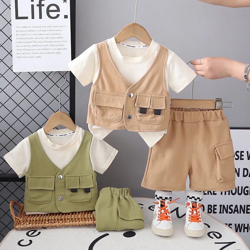 Boys Clothes Sets Summer 2025 Children Fashion T-shirts Shorts 2pcs Party Suit For Baby Tracksuits Kids Short Outfits Toddler 5Y
Boys Clothes Sets Summer 2025 Children Fashion T-shirts Shorts 2pcs Party Suit For Baby Tracksuits Kids Short Outfits Toddler 5Y