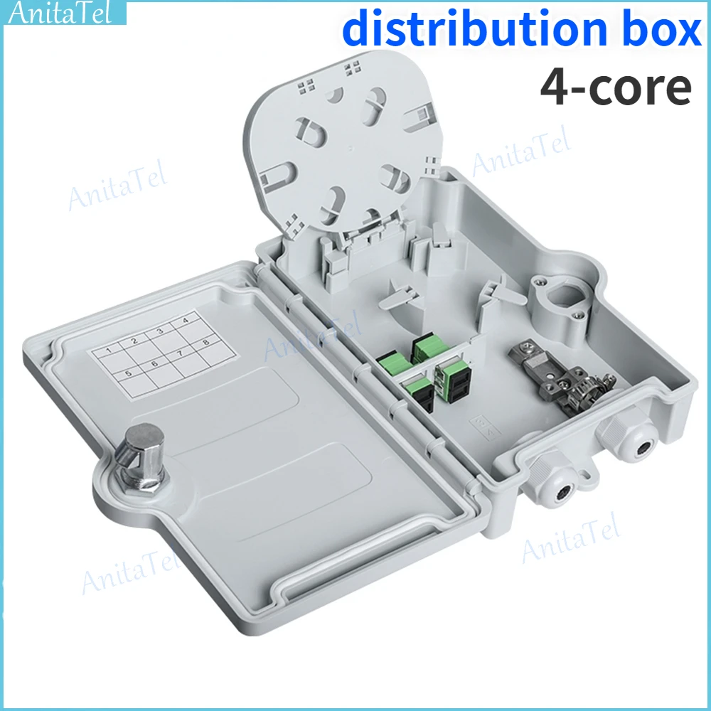 Original Optical fiber distribution box 4-core wall mounted indoor and outdoor optical fiber distribution box waterproof
Original Optical fiber distribution box 4-core wall mounted indoor and outdoor optical fiber distribution box waterproof