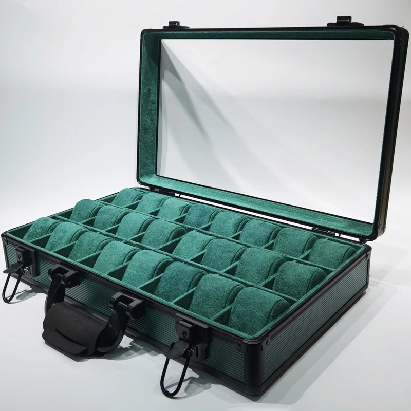 24 Slot Watch Box Wrist Watches Organizer Suitcase Large Capacity Watch Storage Display Case Transparent Cover Watches Boxes
24 Slot Watch Box Wrist Watches Organizer Suitcase Large Capacity Watch Storage Display Case Transparent Cover Watches Boxes