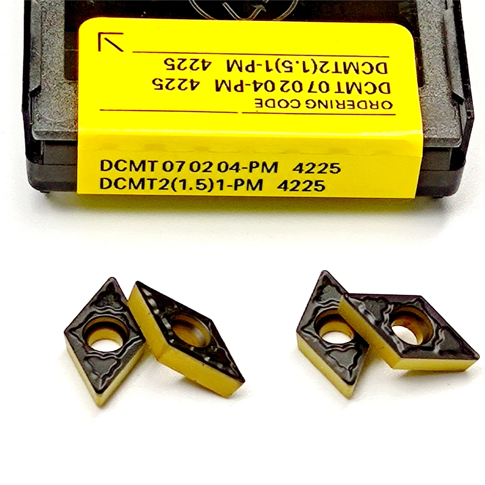 DCMT070204 Carbide Insert PM4225 for External Turning Lathe Tool Turning Insert CNC Machining DCMT 070204 PM 4225 10Pcs
DCMT070204 Carbide Insert PM4225 for External Turning Lathe Tool Turning Insert CNC Machining DCMT 070204 PM 4225 10Pcs