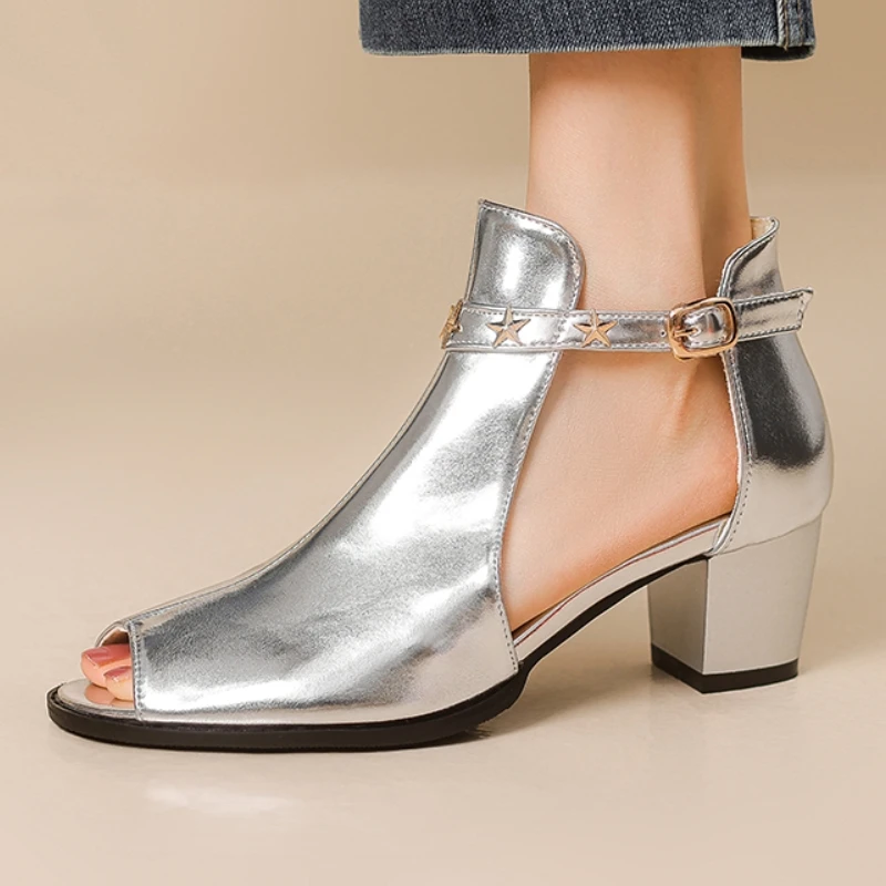 Luxury Women's Sandals Summer Shoes 2025 New Fashion Block Heels Gladiator Gold Silver Party Wedding Shoes Ladies Large Size 45
Luxury Women's Sandals Summer Shoes 2025 New Fashion Block Heels Gladiator Gold Silver Party Wedding Shoes Ladies Large Size 45