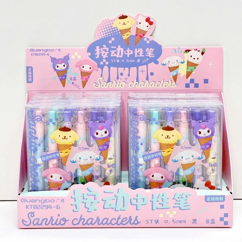 24 шт./лот Sanrio Kuromi Melody Cinnamoroll Kitty гелевая ручка милый PomPomPurin 0,5 мм черный чернильный пресс ручки для подписи школьные принадлежности
24 шт./лот Sanrio Kuromi Melody Cinnamoroll Kitty гелевая ручка милый PomPomPurin 0,5 мм черный чернильный пресс ручки для подписи школьные принадлежности