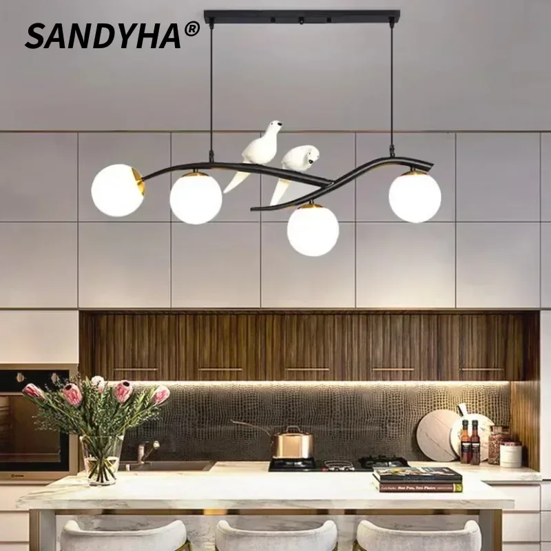 SANDYHA Modern LED Pendant Light Nordic Black Gold Bird Glass Chandelier Kitchen Island Lighting Dining Room Decor Home Bar
SANDYHA Modern LED Pendant Light Nordic Black Gold Bird Glass Chandelier Kitchen Island Lighting Dining Room Decor Home Bar
