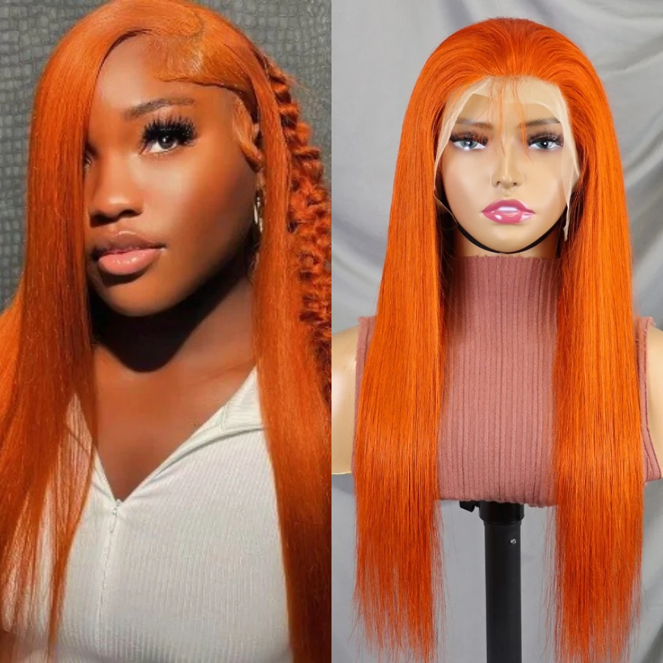 Straight Lace Frontal Human Hair Wigs Ginger Orange Brazilan 13x4 HD Lace Transparent Wig Nature Remy Hair For Women On Sale
Straight Lace Frontal Human Hair Wigs Ginger Orange Brazilan 13x4 HD Lace Transparent Wig Nature Remy Hair For Women On Sale
