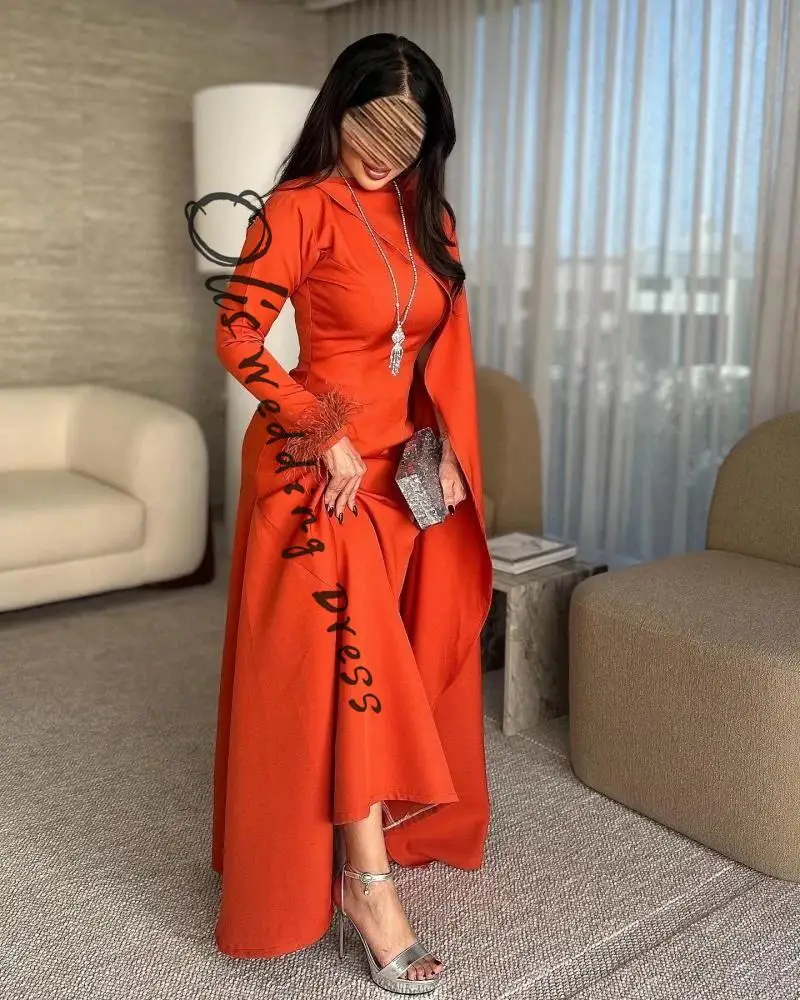 Элегантные платья для выпускного вечера с длинными рукавами по индивидуальному заказу, плиссированные перья с высоким воротом, длиной до пола, вечерние платья, вечерние платья
Элегантные платья для выпускного вечера с длинными рукавами по индивидуальному заказу, плиссированные перья с высоким воротом, длиной до пола, вечерние платья, вечерние платья