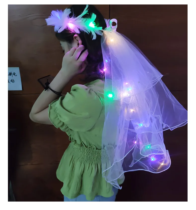 12 шт., светящаяся вуаль для девочек, головной убор, гирлянда, аксессуары для волос, кружевная сетка, день рождения, Хэллоуин, Рождественский фестиваль
12 шт., светящаяся вуаль для девочек, головной убор, гирлянда, аксессуары для волос, кружевная сетка, день рождения, Хэллоуин, Рождественский фестиваль
