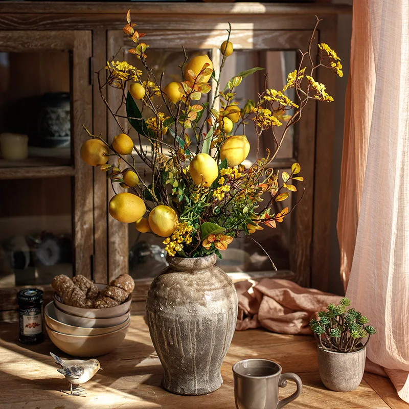 Simulation bouquet lemon fruit dining room decorative floral set dining table living room floor ornament
Simulation bouquet lemon fruit dining room decorative floral set dining table living room floor ornament