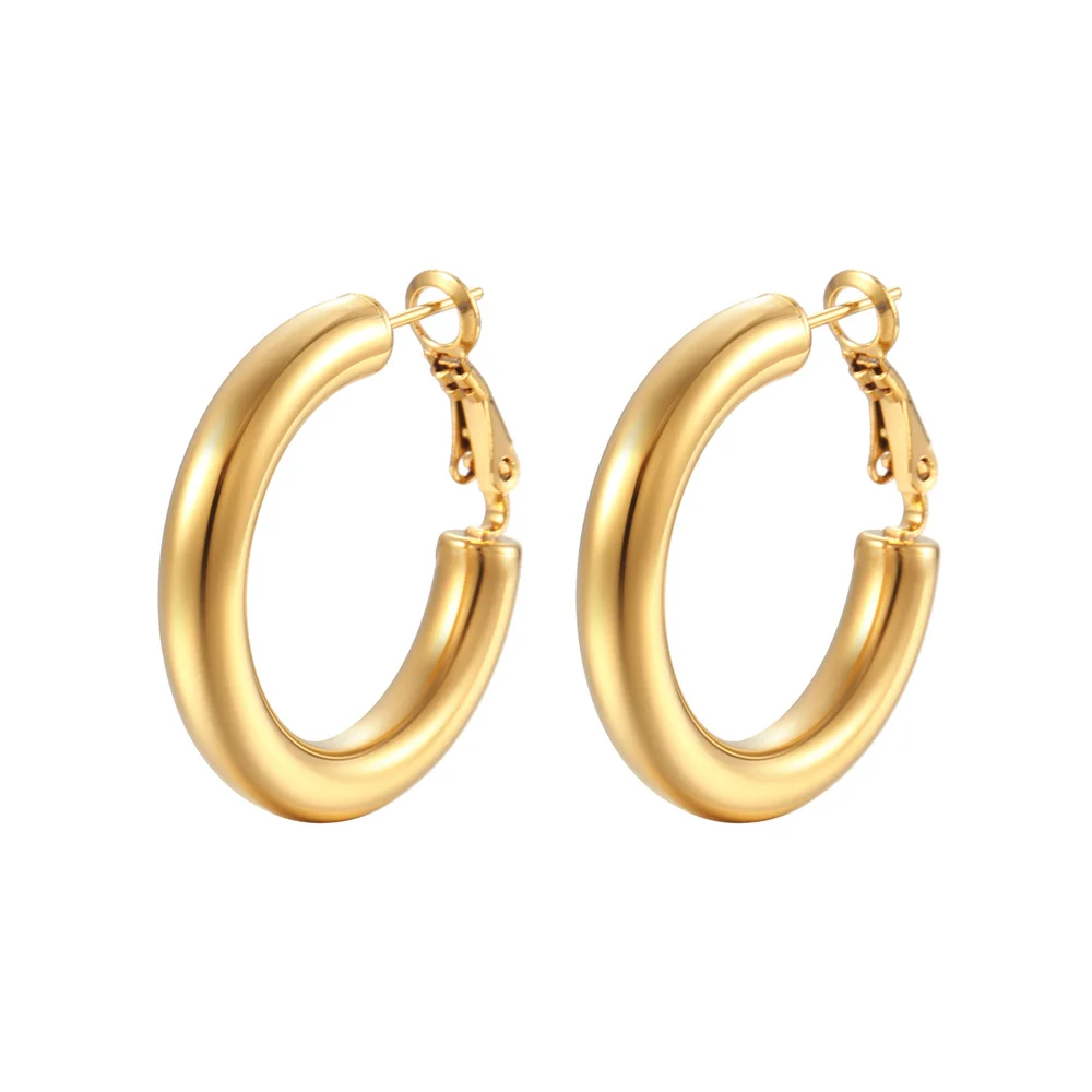 Punk Round Circle Hoop Earrings Simple Female Gold Color Stainless Steel Geometric Earrings for Women Fashion Party Jewelry Gift
Punk Round Circle Hoop Earrings Simple Female Gold Color Stainless Steel Geometric Earrings for Women Fashion Party Jewelry Gift