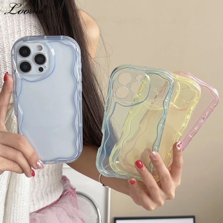 Transparent Candy Color Wave Case for iPhone 16 15 14 Pro Max Plus 13 12 11 Curly Border Clear Soft Ultra Slim Shockproof Cover
Transparent Candy Color Wave Case for iPhone 16 15 14 Pro Max Plus 13 12 11 Curly Border Clear Soft Ultra Slim Shockproof Cover