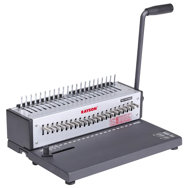 Factory Comb Book Binder SD-1501A21 Coil Rubber Ring Commercial Office Comb Book Binding Machine
Factory Comb Book Binder SD-1501A21 Coil Rubber Ring Commercial Office Comb Book Binding Machine