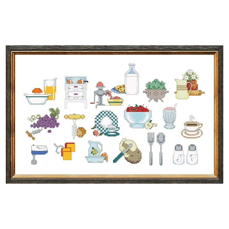 Mini kitchen cross stitch kits18ct 14ct 11ct unprint canvas stitching embroidery DIY handmade wall decor
Mini kitchen cross stitch kits18ct 14ct 11ct unprint canvas stitching embroidery DIY handmade wall decor