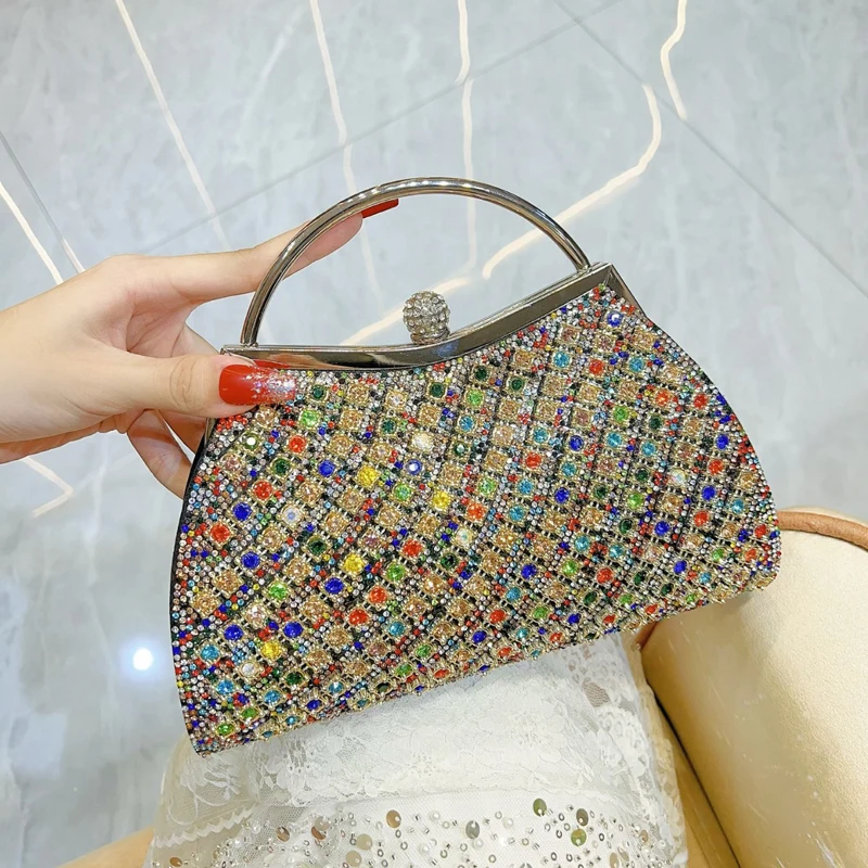 Women's Sparkling Rhinestone Evening Bag Bling Sequins Full Diamond Clutch Bag Wedding Dinner Party Bag Glossy Banquet Handbag
Women's Sparkling Rhinestone Evening Bag Bling Sequins Full Diamond Clutch Bag Wedding Dinner Party Bag Glossy Banquet Handbag