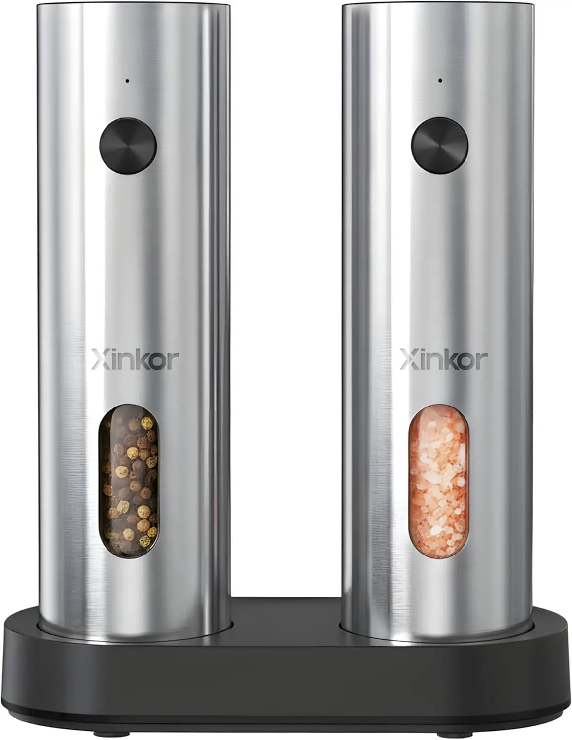 USB-C Rechargeable Salt & Pepper Grinder Set, Stainless Steel, LED Light, 6 Settings
USB-C Rechargeable Salt & Pepper Grinder Set, Stainless Steel, LED Light, 6 Settings