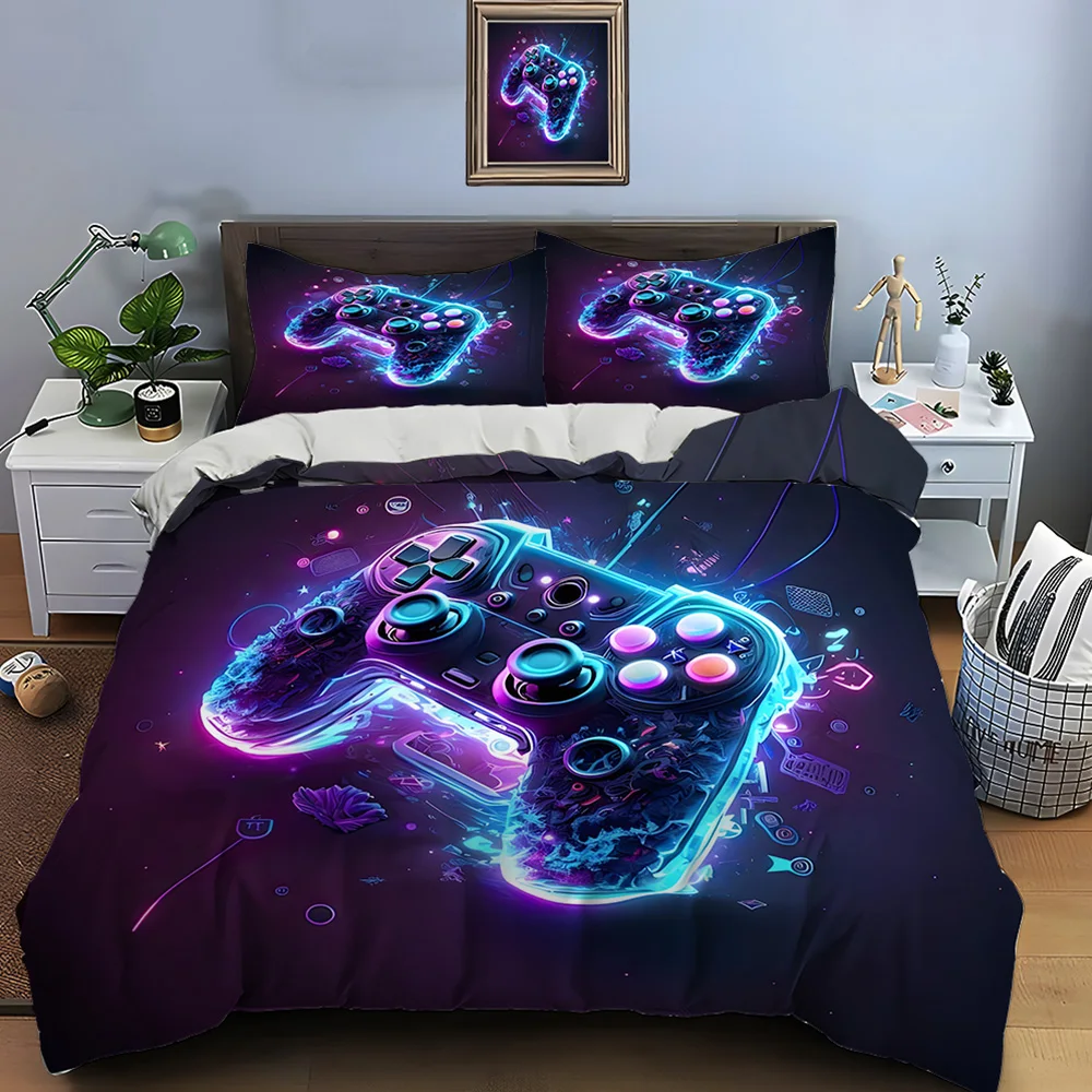 Cool glowing gaming controller Bedding Set for Kids Luxury Gift 3pcs Digital Print Comforter Set Soft Comfortable Breathable
Cool glowing gaming controller Bedding Set for Kids Luxury Gift 3pcs Digital Print Comforter Set Soft Comfortable Breathable