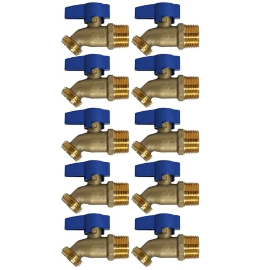 10 Pieces 3/4 Male Threaded x 3/4 Garden Hose Threaded Hose Bibb No-Kink 1/4 Turn No Lead Brass Water or Oil
10 Pieces 3/4 Male Threaded x 3/4 Garden Hose Threaded Hose Bibb No-Kink 1/4 Turn No Lead Brass Water or Oil