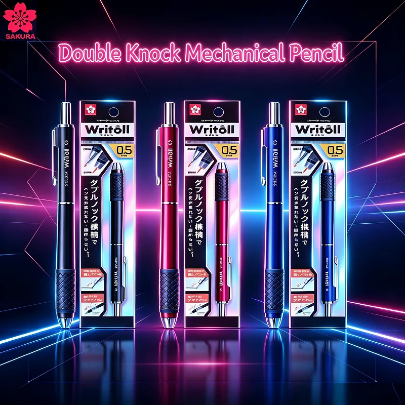 Japan Sakura NS505W Double Knock Mechanical Pencil 0.5mm Break-Resistant Lead for Architectural Design Art Painting Stationery
Japan Sakura NS505W Double Knock Mechanical Pencil 0.5mm Break-Resistant Lead for Architectural Design Art Painting Stationery