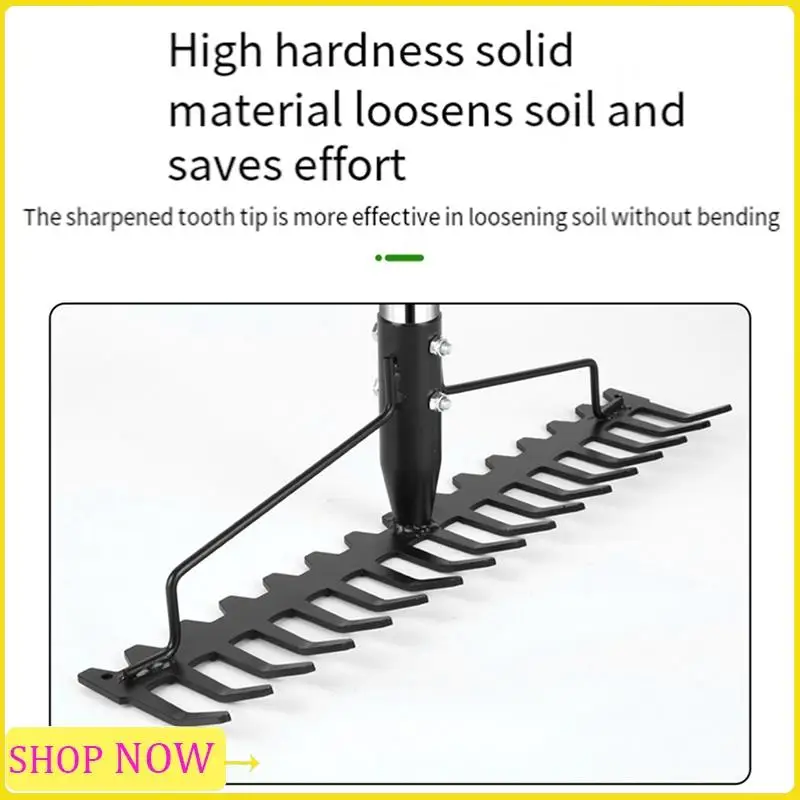 Especial Bow Rake Heavy Duty Garden Rake 17 Steel Tines Metal Head Rake Tool For Loosening Soil Gathering Leaf Leveling Lawn
Especial Bow Rake Heavy Duty Garden Rake 17 Steel Tines Metal Head Rake Tool For Loosening Soil Gathering Leaf Leveling Lawn