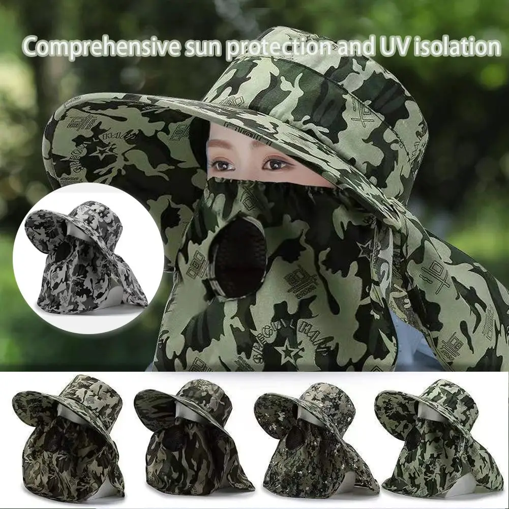 Summer Men Sunshade Hat With Mask Wide Brim Sun Protection Adjustable Hunting Hat Fishing Men Hiking Bucket Anti-UV Women I3S4
Summer Men Sunshade Hat With Mask Wide Brim Sun Protection Adjustable Hunting Hat Fishing Men Hiking Bucket Anti-UV Women I3S4