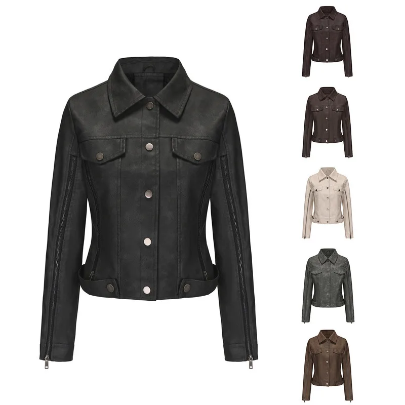24 New Fashionable Multi Zipper Decoration Motorcycle Long Sleeved Cardigan Popular Spring And Autumn Thin Leather Jacket For
24 New Fashionable Multi Zipper Decoration Motorcycle Long Sleeved Cardigan Popular Spring And Autumn Thin Leather Jacket For