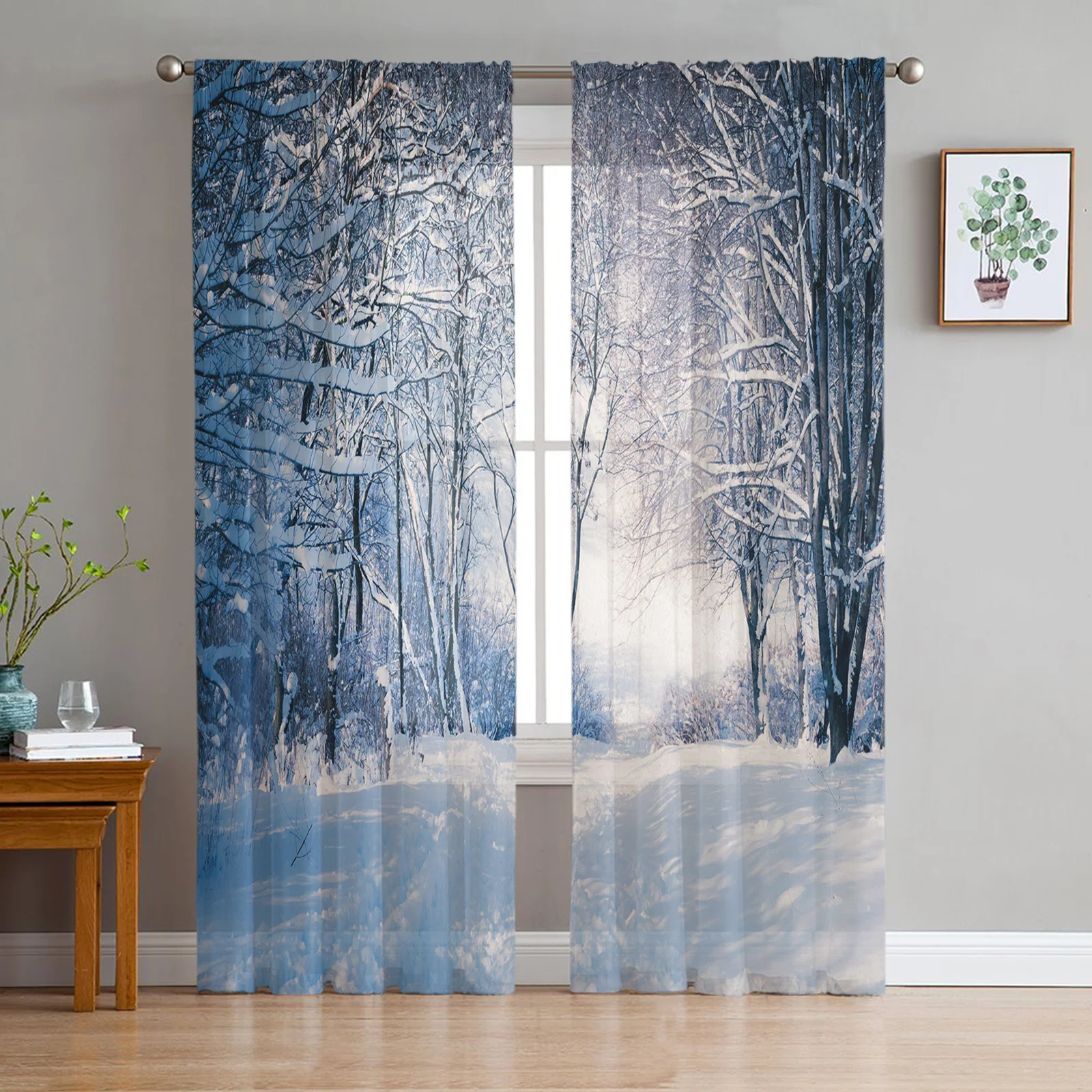 Forest Snow Landscape Sheer Curtains for Living Room Decoration Window Curtains for Kitchen Tulle Voile Organza Curtains
Forest Snow Landscape Sheer Curtains for Living Room Decoration Window Curtains for Kitchen Tulle Voile Organza Curtains