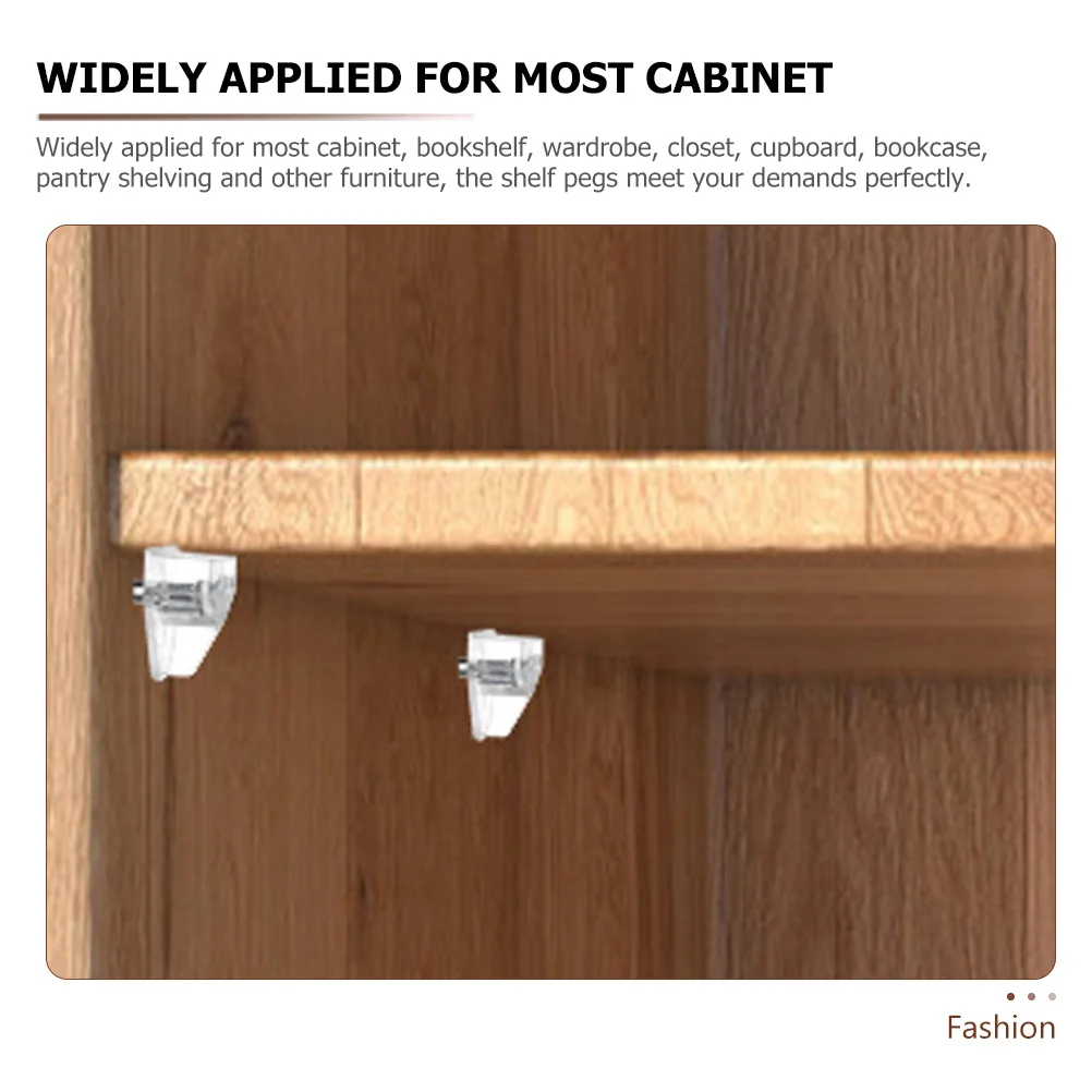 20Pcs Clear Shelf Pegs Metal Plastic Strong Sturdy Cabinet Bookshelf Support Long Lasting Easy Install Shelf Pegs
20Pcs Clear Shelf Pegs Metal Plastic Strong Sturdy Cabinet Bookshelf Support Long Lasting Easy Install Shelf Pegs