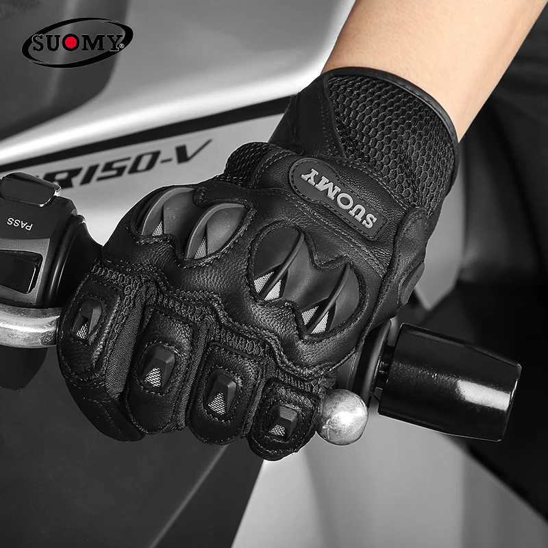 Breathable Summer Motorcycle Gloves, Professional-Level Protection Moto Gloves with Genuine Leather & Touchscreen
Breathable Summer Motorcycle Gloves, Professional-Level Protection Moto Gloves with Genuine Leather & Touchscreen
