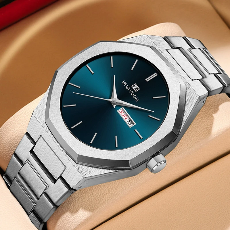 Minimalist Polygon Men Watch New Fashion Business Waterproof Stainless Steel Quartz Wristwatches Complete Calendar Week Display
Minimalist Polygon Men Watch New Fashion Business Waterproof Stainless Steel Quartz Wristwatches Complete Calendar Week Display