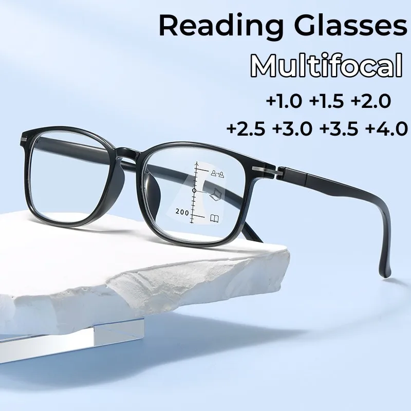 Men Women Near&Far Multifocal Reading Glasses Square Blue Light Blocking Bifocal Computer Eyewear Vintage Diopters Eyeglasses
Men Women Near&Far Multifocal Reading Glasses Square Blue Light Blocking Bifocal Computer Eyewear Vintage Diopters Eyeglasses