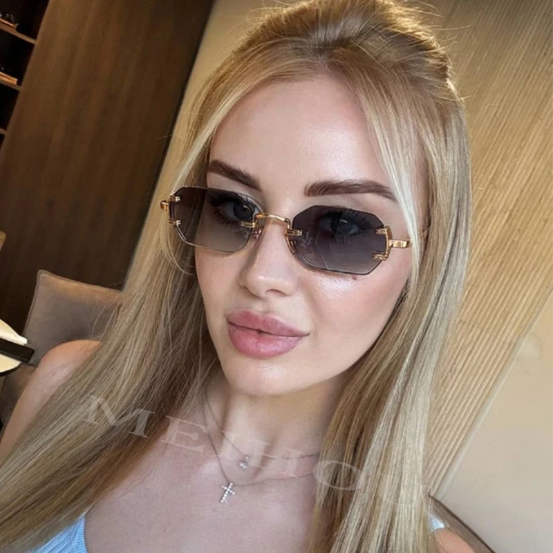 Fashionable Frameless Women's Glasses Metal Frame Polygonal Rimless Men's Sunglasses Shades New Luxury Hip-Hop Eyewear
Fashionable Frameless Women's Glasses Metal Frame Polygonal Rimless Men's Sunglasses Shades New Luxury Hip-Hop Eyewear