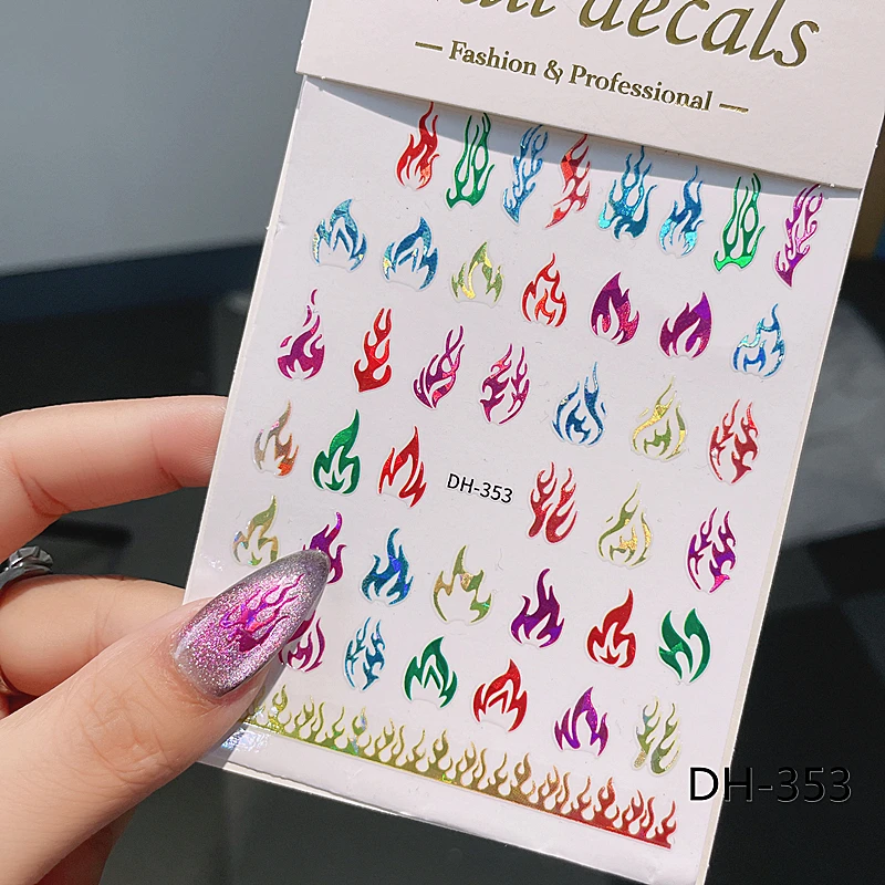3D summer nail stickers Aurora flame ultra thin foil nail art decoration blue green red DIY manicure nail adhesive decals DM007
3D summer nail stickers Aurora flame ultra thin foil nail art decoration blue green red DIY manicure nail adhesive decals DM007