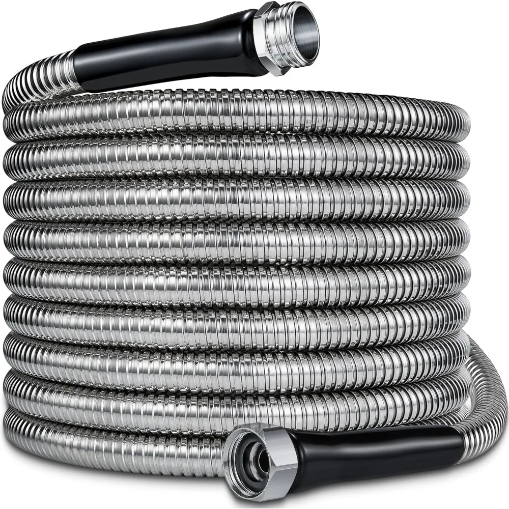 US Shipping 50ft 304 Stainless Steel Garden Hose Lightweight Kink Free 3/4 Inch Fittings Metal Water Hose for Outdoor
US Shipping 50ft 304 Stainless Steel Garden Hose Lightweight Kink Free 3/4 Inch Fittings Metal Water Hose for Outdoor