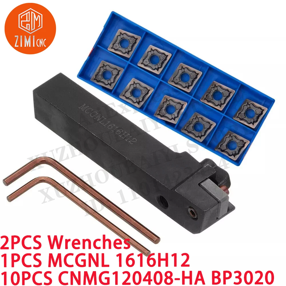 1PC MCGNL1616H12 16mm Lathe Turning Tool Holder +10PC CNMG120408-HA Carbide Inserts CNC tool metal lathe mechanical cutting tool
1PC MCGNL1616H12 16mm Lathe Turning Tool Holder +10PC CNMG120408-HA Carbide Inserts CNC tool metal lathe mechanical cutting tool