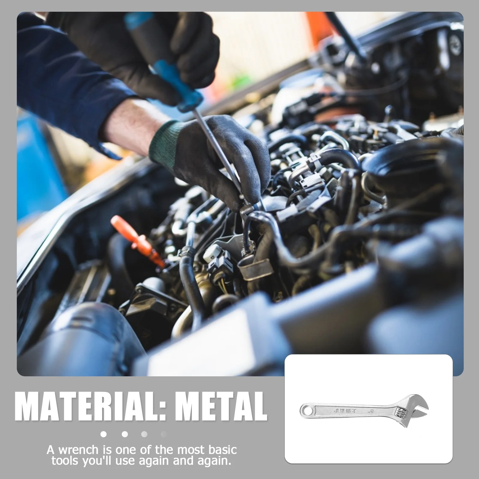 8 Inch Heavy Duty Adjustable Wrench Wide Open Spanner Tool Hand Tools Monkey Wrench for Repair Maintenance Hand Tools
8 Inch Heavy Duty Adjustable Wrench Wide Open Spanner Tool Hand Tools Monkey Wrench for Repair Maintenance Hand Tools